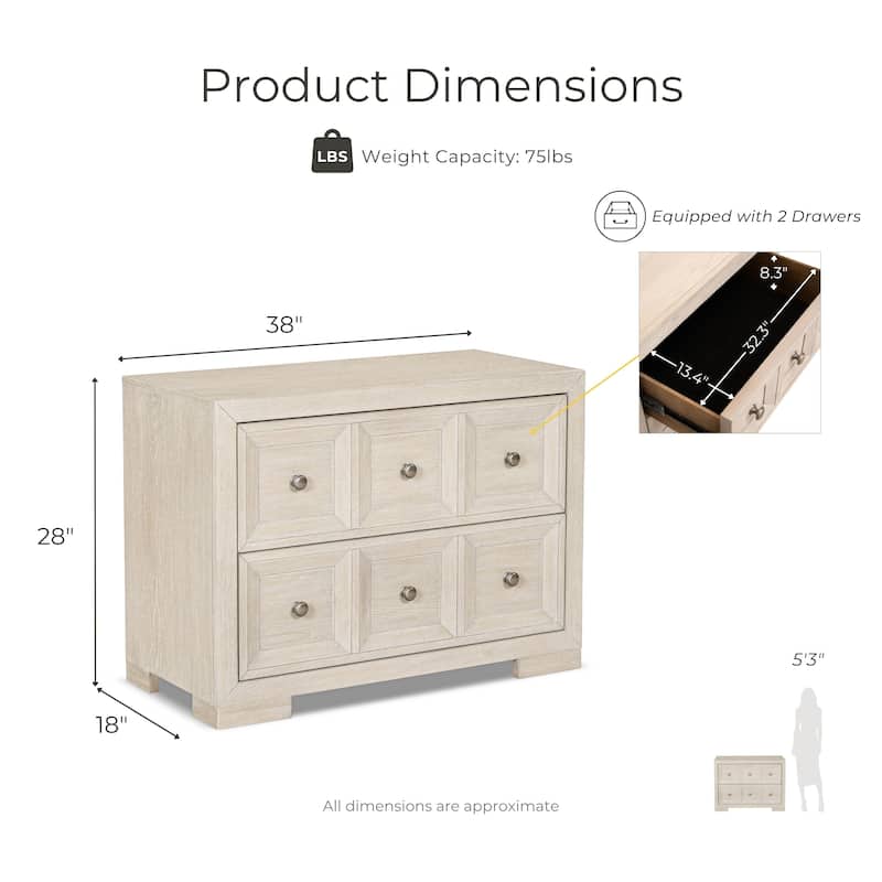 Furniture of America Durem II Modern 4-Piece Solid Wood Panel Bedroom Set with Oversized Nightstand and Dresser/Mirror