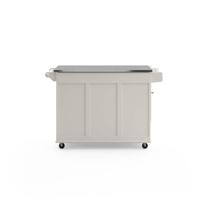 Dolly Madison Kitchen Cart with Stainless Steel Top by Homestyles