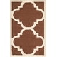 preview thumbnail 78 of 86, SAFAVIEH Handmade Cambridge Rosy Modern Moroccan Wool Rug 2' x 3' - Dark Brown/Ivory