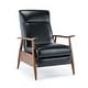preview thumbnail 45 of 73, Sienna Upholstered Wood Push Back Recliner by Greyson Living Black