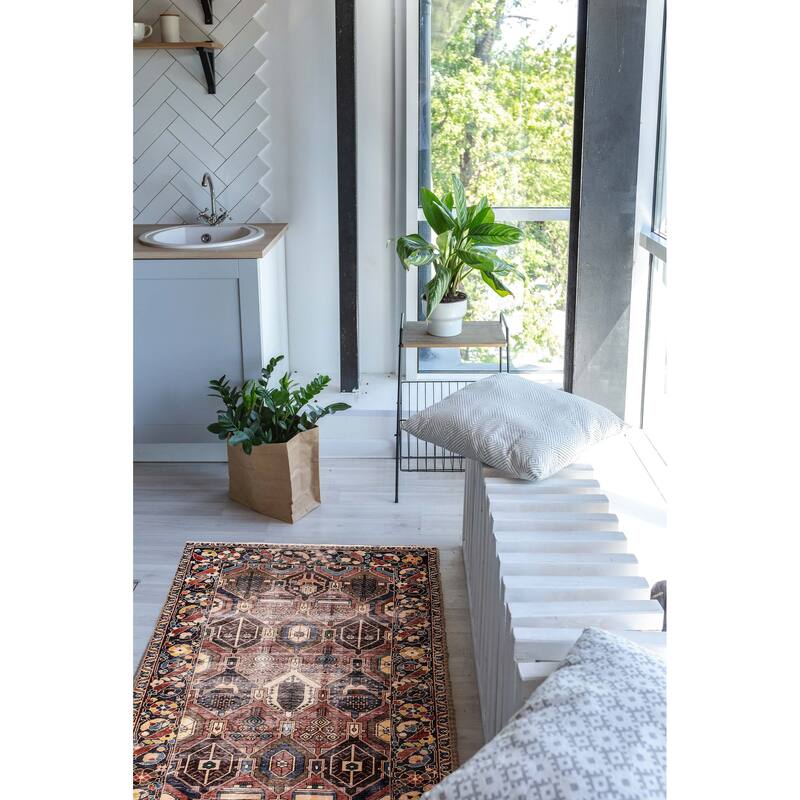 ECARPETGALLERY Hand-knotted Antalya Vintage Dark Copper Wool Rug - 5'0 x 9'9