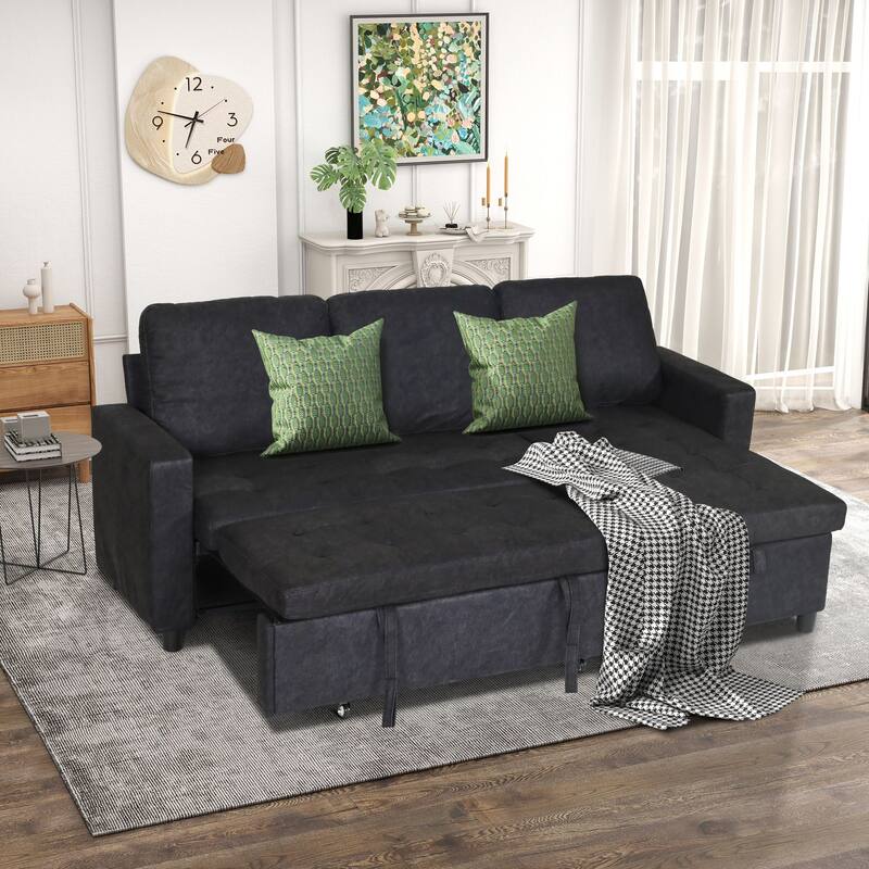 3-Seating Living Room Sofa Set - Black