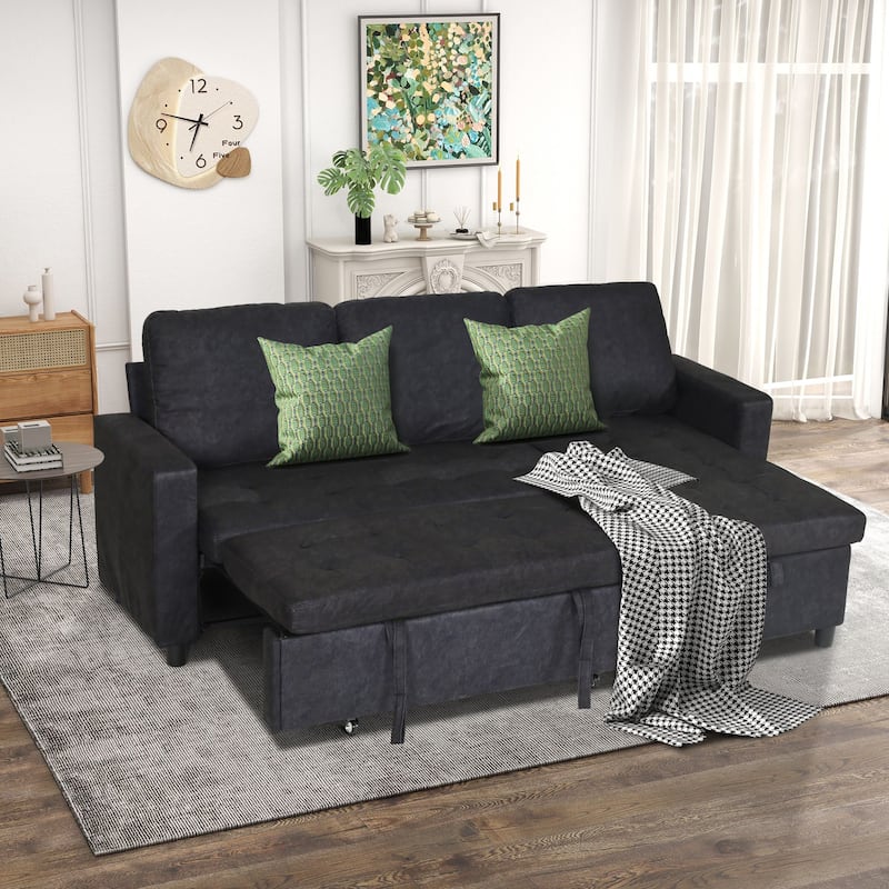 White 3-Seating Living Room Sofa Set - Black