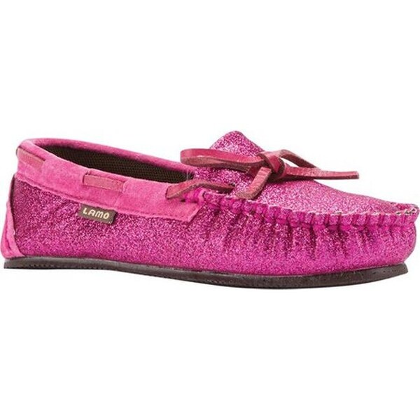 pink glitter moccasins