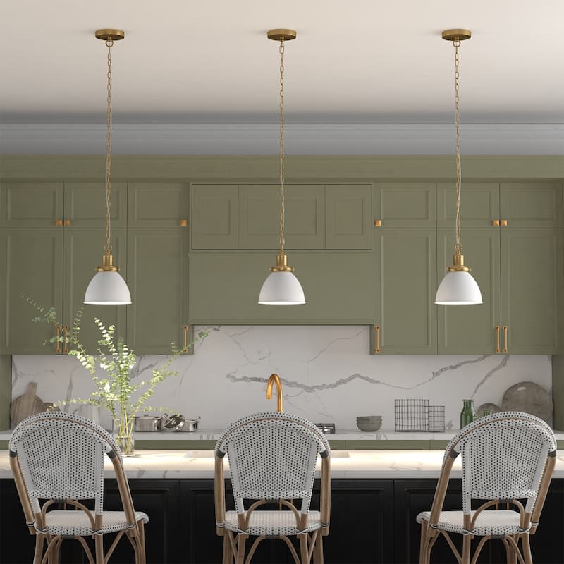 Elodie 8" Wide Pendant with Metal Shade - 8" Wide