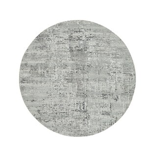 Shahbanu Rugs Light Gray Hand Spun Undyed Natural Wool Soft pile Modern ...