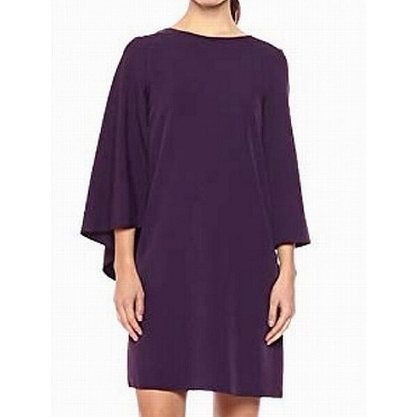 purple dress with cape
