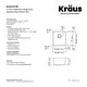 preview thumbnail 37 of 87, KRAUS Dex Stainless Steel Single Bowl Undermount Kitchen Bar Sink