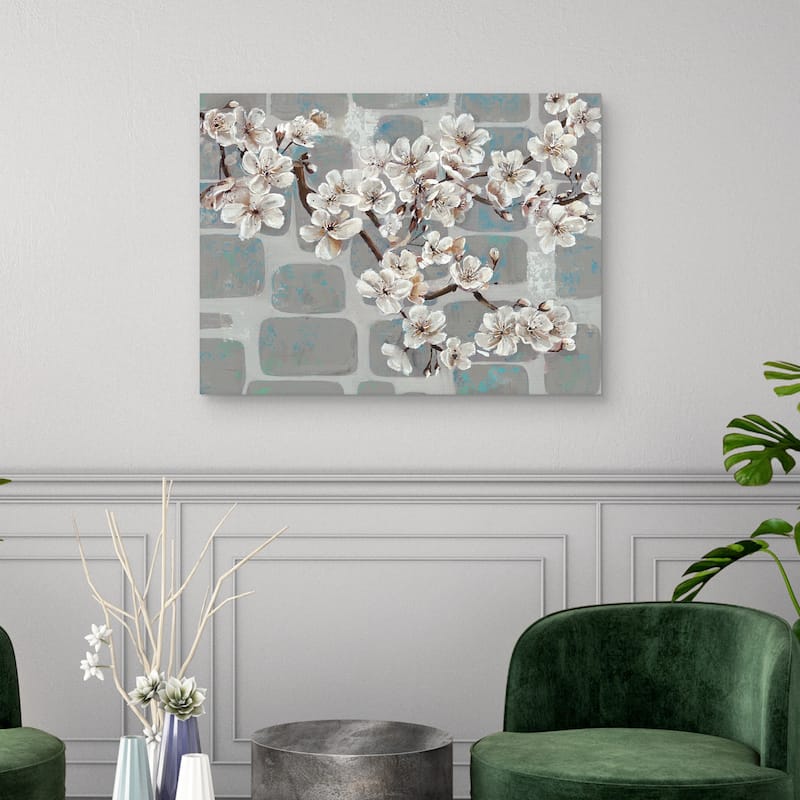 White Sakura Portrait by Frank Parson Canvas Art Print
