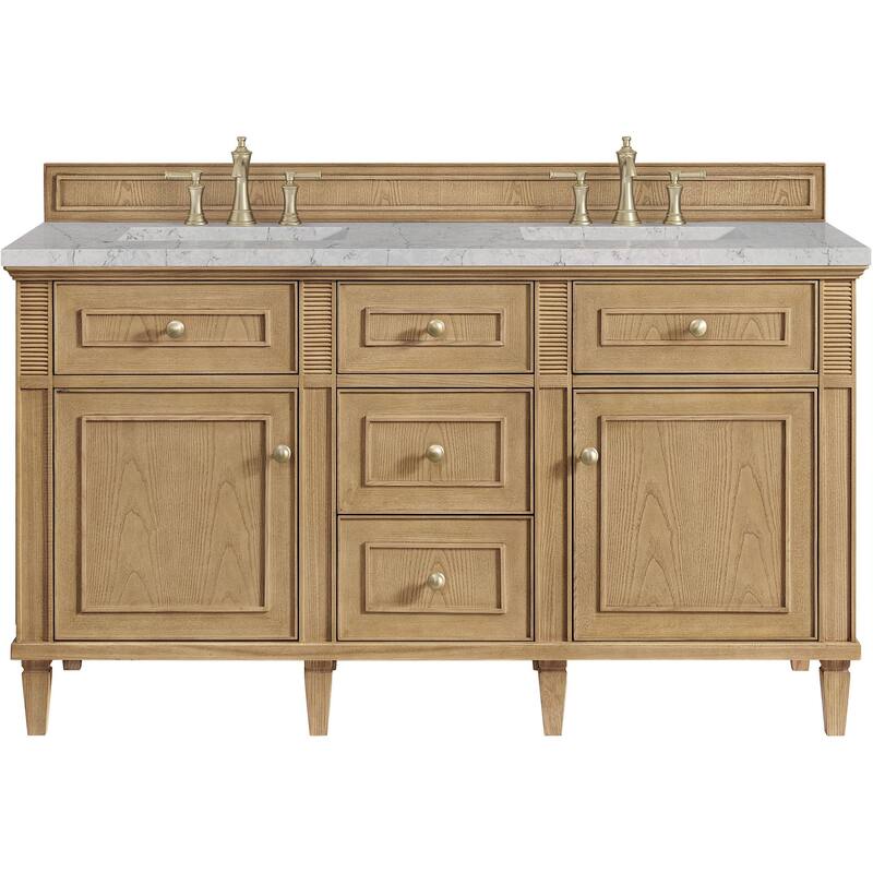 James Martin Vanities 424-V60D-FEJP Lorelai 60" Free Standing Double - Light Natural Oak