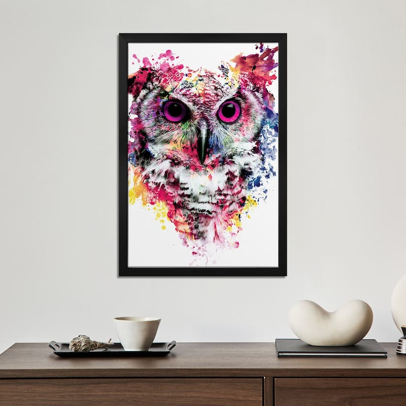 Owl I Premium Framed Poster by Riza Peker