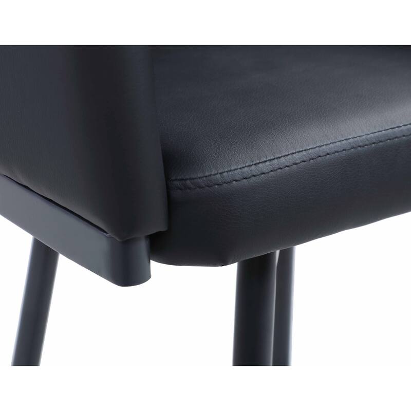 Somette Modern Club Counter Stool with Memory Swivel, Black
