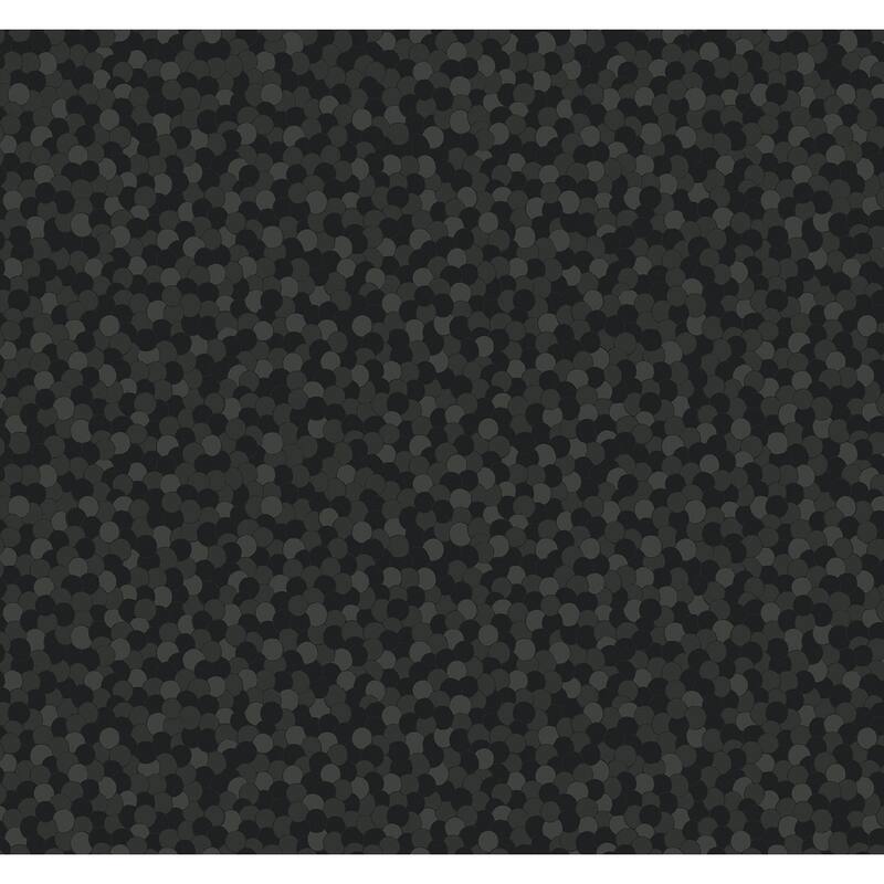 Seabrook Designs Opaline Faux Sequins Non-Woven Unpasted Wallpaper - 27 in. W x 27 ft. L - Metallic Inkwell