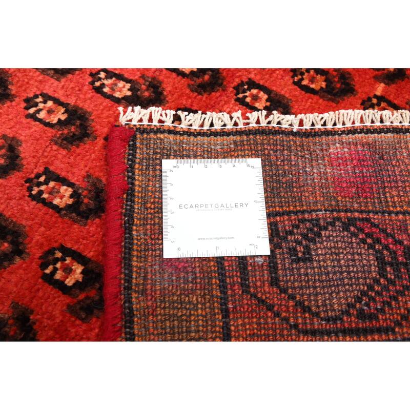 ECARPETGALLERY Hand-knotted Andelz Red Wool Rug - 4'5 x 9'11