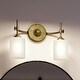 preview thumbnail 1 of 5, Luxury Mid-Century Modern Bath Vanity Light, 10"H x 15"W, with Cosmopolitan Style, Rustic Brass, by Urban Ambiance