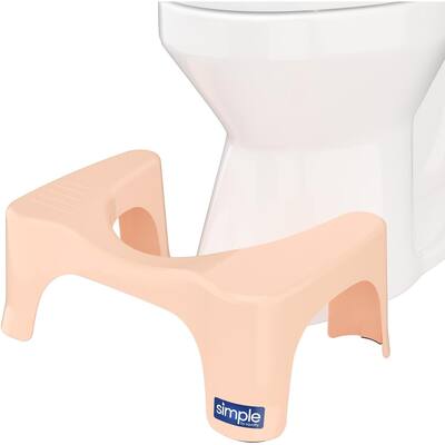 Squatty Potty Simple Bathroom Toilet Stool, Peach 7 Inch Ergonomic Stool - Posture-Enhancing Bathroom Footrest - Peach Fuzz