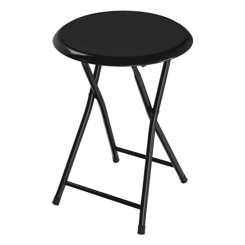 Lavish Home 18-Inch Folding Stool, Black