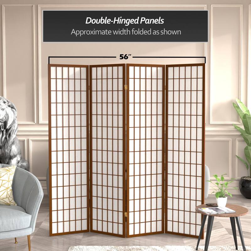 Wood and Rice Paper Windowpane Shoji Screen (China)