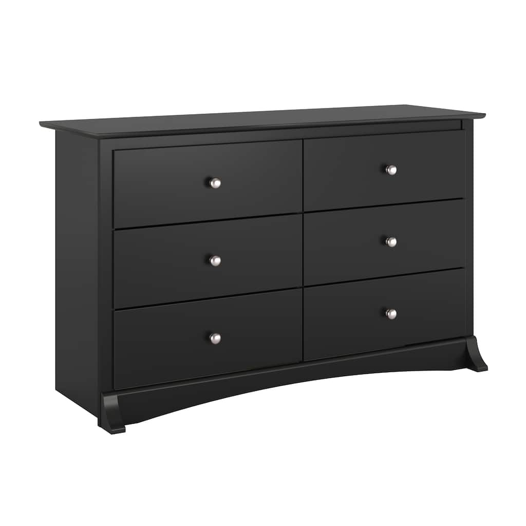 Porch & Den Commerce Black 6-drawer Condo-sized Dresser