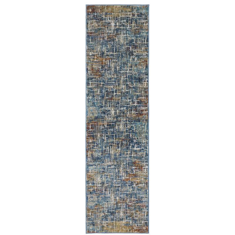 Vista Home Vance Contemporary Abstract Blue Area Rug