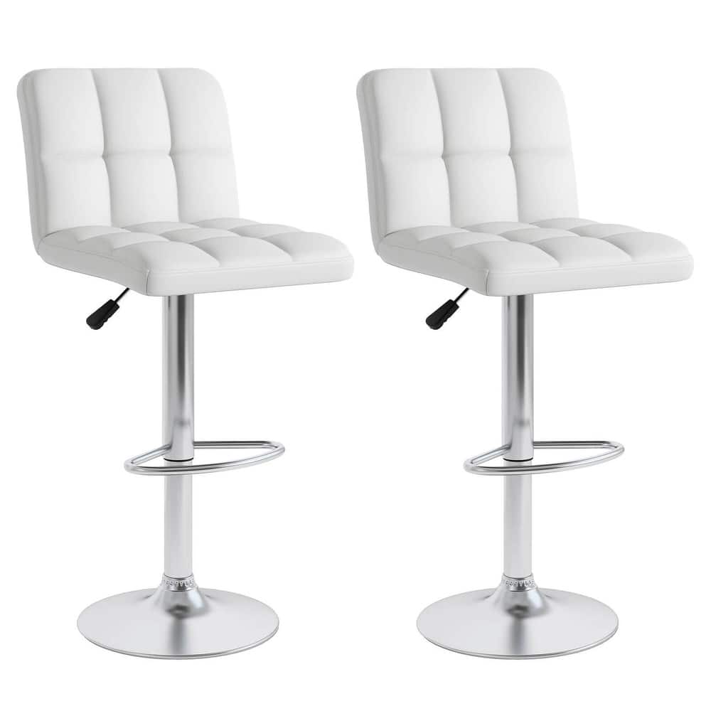 Costway Modern Swivel Bar Stools Set of 2 with Heavy-duty Metal Base & - See Details