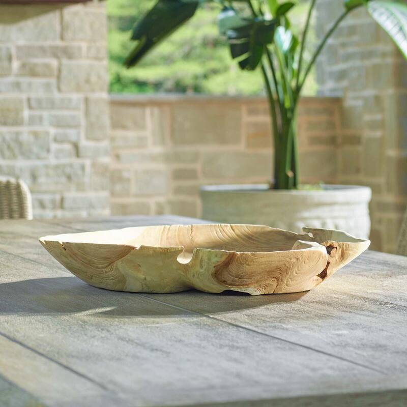 Uttermost 17137 Organic Embrace 20" Wide Teak Wood Decorative Bowl