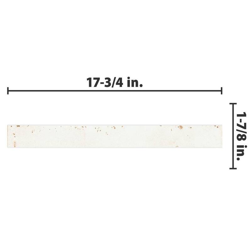 Merola Tile Phoenix Ivory 1-7/8" x 17-3/4" Porcelain Floor and Wall Tile