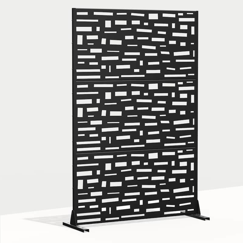 Outdoor Privacy Screen Metal Privacy Screen Panel Free Standing - 72*47