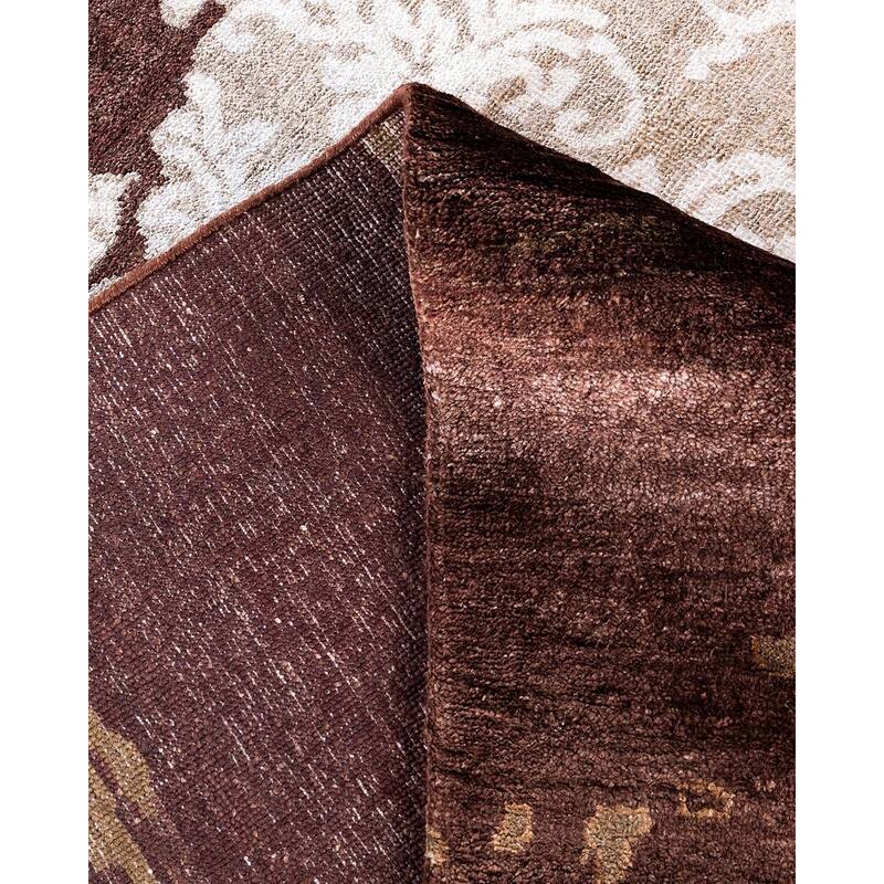 Ikat One-of-a-Kind Handmade Area Rug, Brown - 8' 1" x 9' 10"