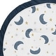 preview thumbnail 3 of 2, Moon and Star Collection Boy Girl Baby Tummy Time Playmat - Navy Blue Gold Watercolor Celestial Sky Gender Neutral Outer Space
