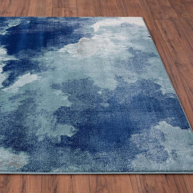 Luxe Weavers Modern Abstract Splash Area Rug Non-Shedding Carpet