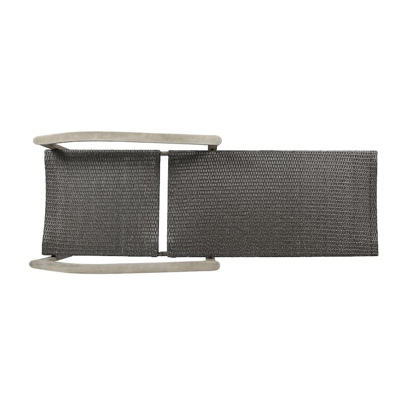 Hampton Outdoor Rustic Acacia Wood Chaise Lounge with Wicker Seating by Christopher Knight Home