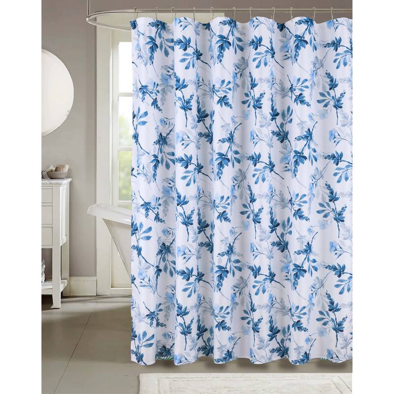 Cedar Floral Seashells Starfish Flowers Shower Curtains with Hooks
