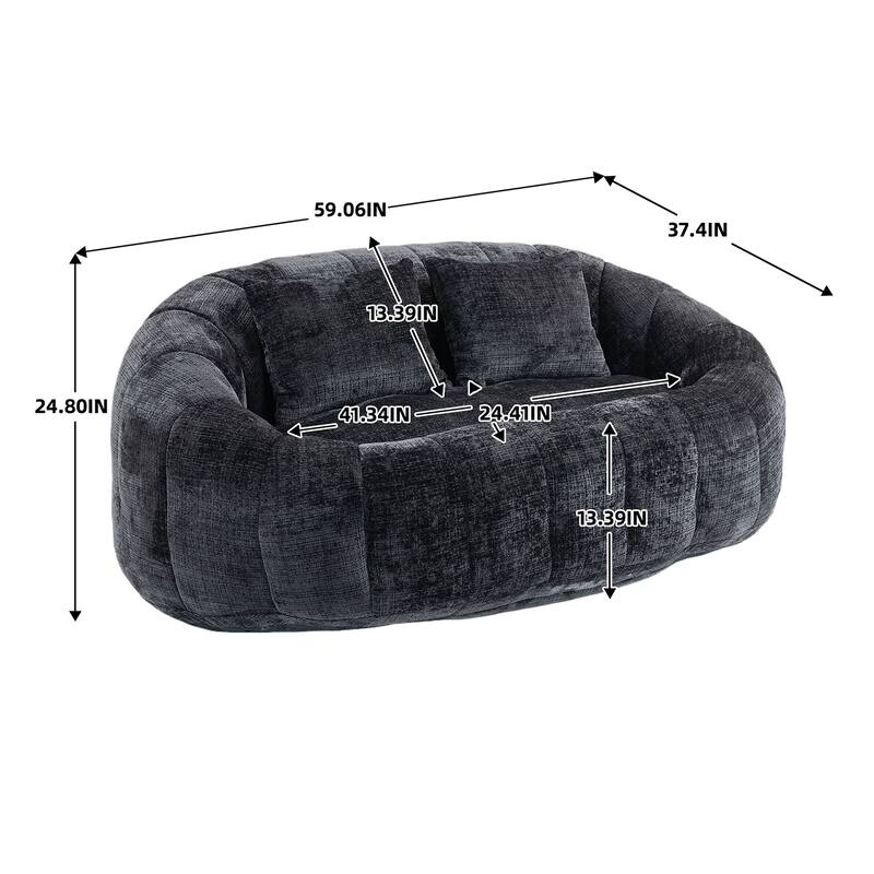 Bean Bag Chair Lazy Sofa Durable Comfort Lounger High Back Bean Bag Chair Couch for Adults and Kids