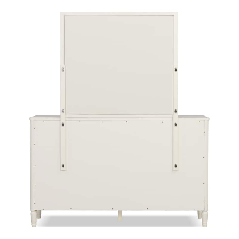 Furniture of America Arlena Modern 2-piece Solid Wood Dresser and Mirror Set