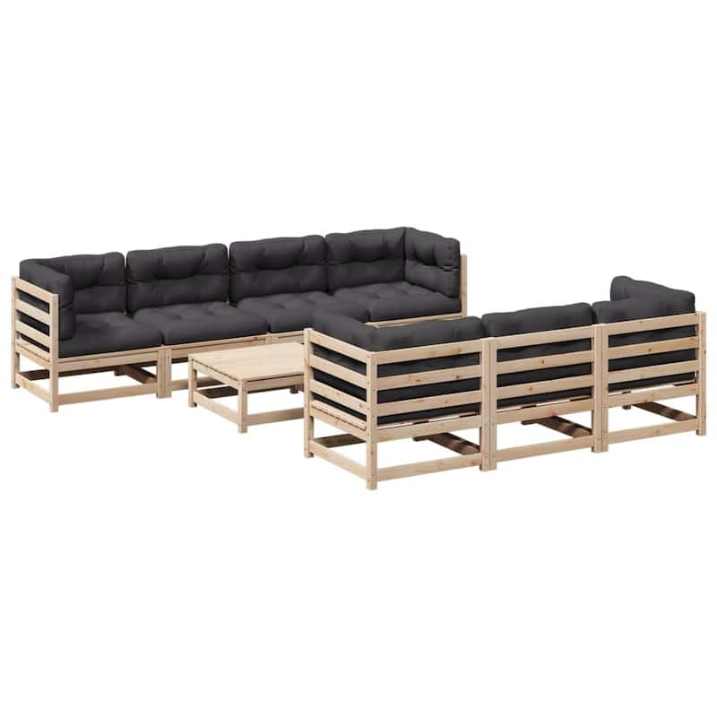 vidaXL Patio Sofa Set Solid pine wood Large Modular