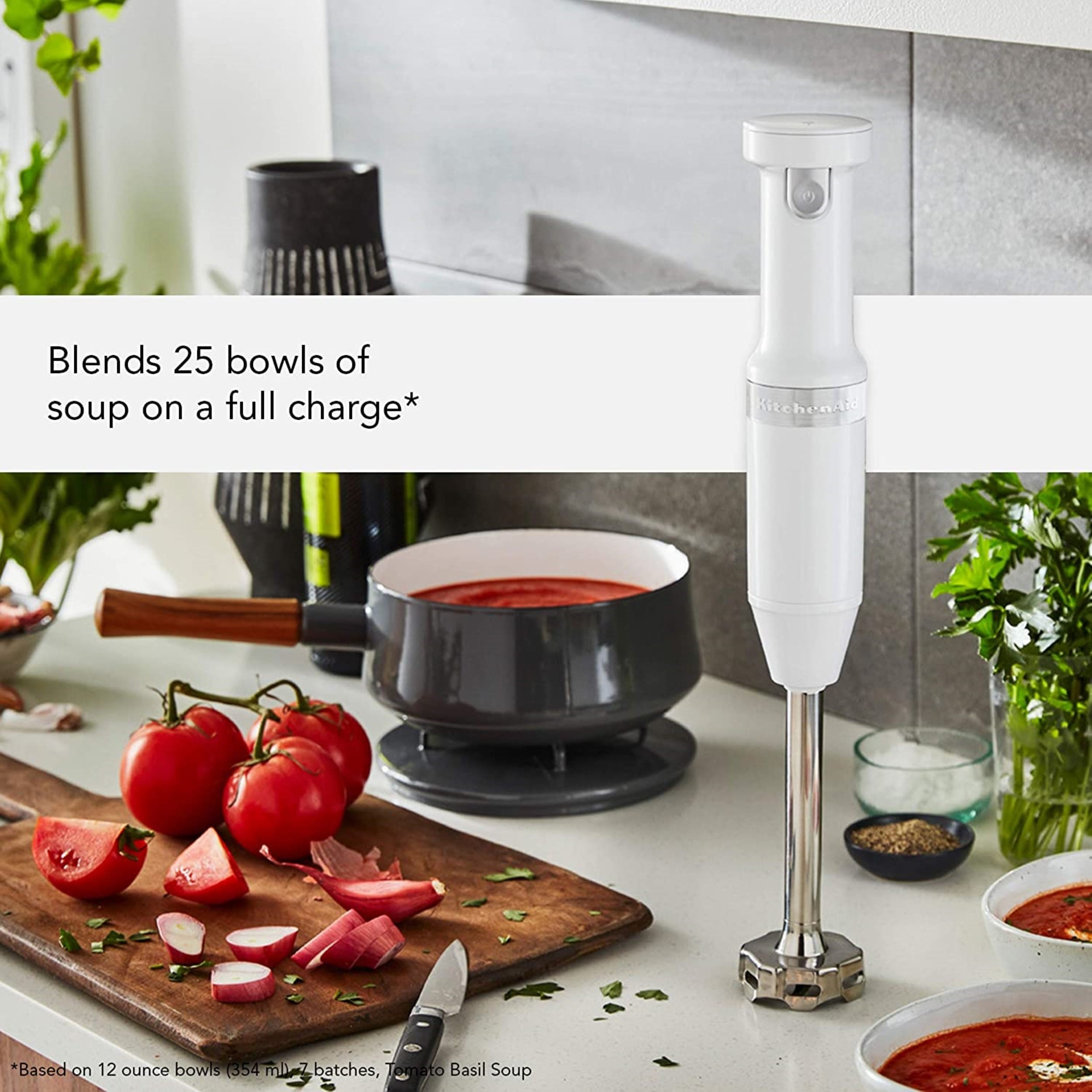 KitchenAid Cordless Hand Blender, 8 inch, White - Bed Bath