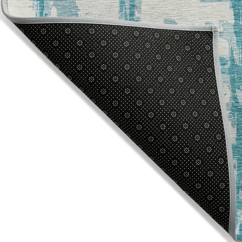 Machine Washable Indoor/ Outdoor Chantille Abstract Contemporary Rug