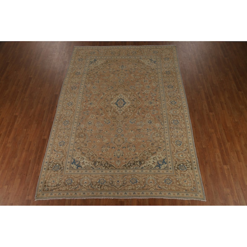 Traditional Najafabad Persian Vintage Rug Hand-Knotted Wool Carpet - 8'0" x 11'3"
