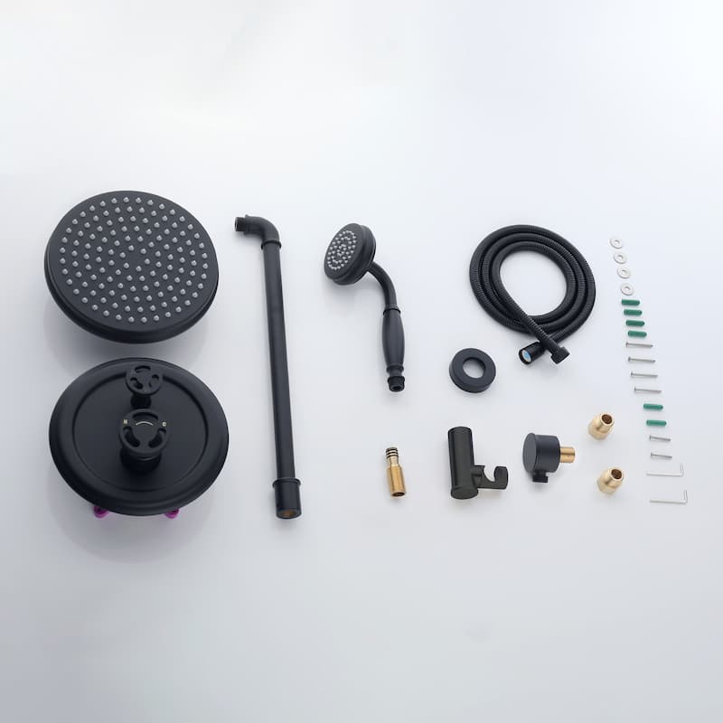 2-Handle 3-Spray Patterns Solid Brass Shower System (Valve Included)