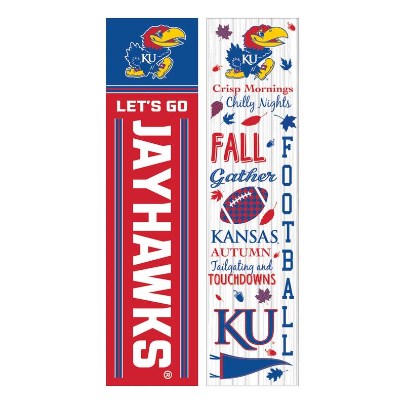 47" Double Sided Seasonal Porch Leaner, University of Kansas - 47" x 11.25"