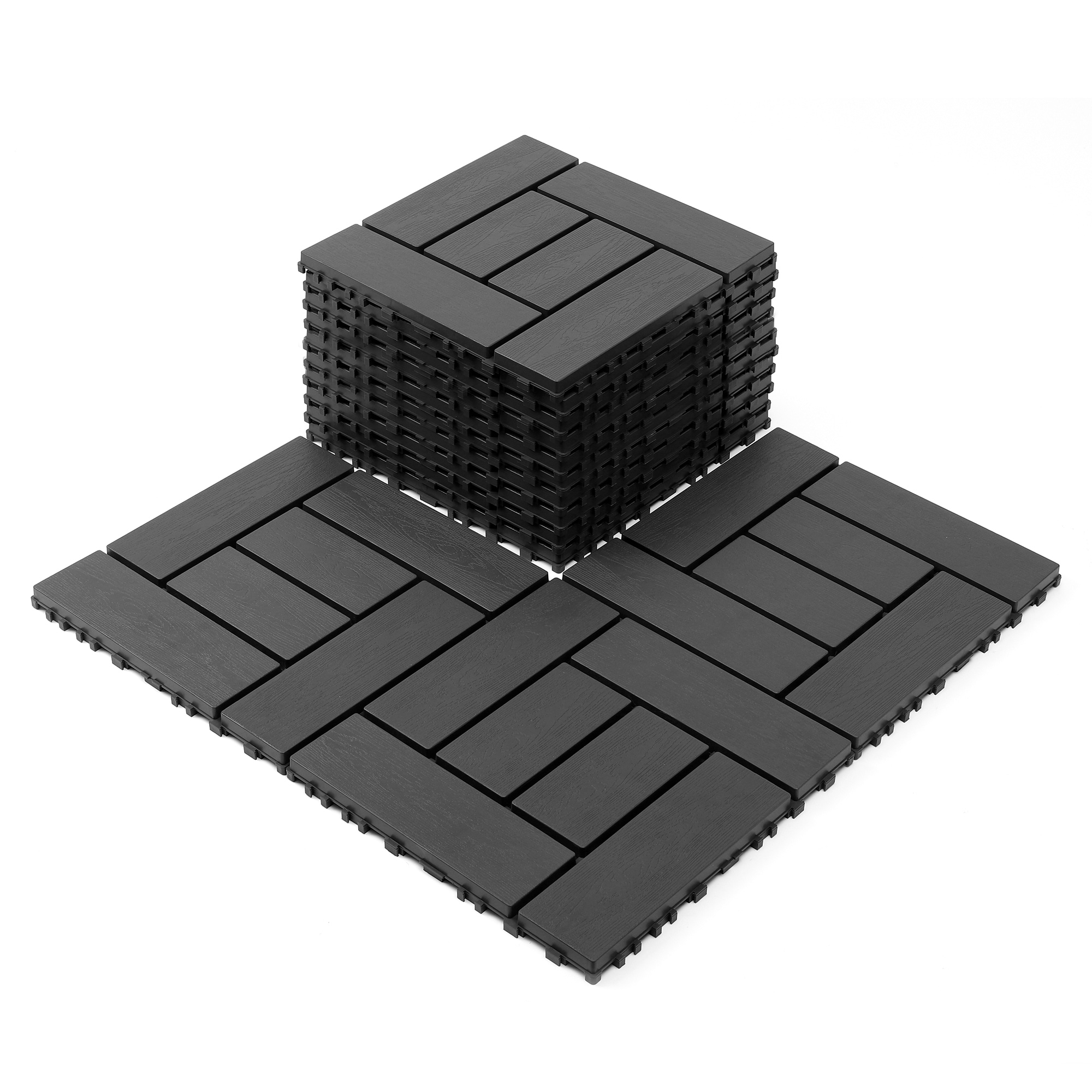 12-inch ZZ style interlocking deck tiles, DIY modular interlocking