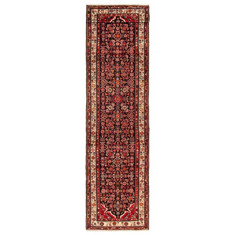 ECARPETGALLERY Hand-knotted Andelz Navy Wool Rug - 3'2 x 13'1 - Dark Navy - 3'2 x 13'1