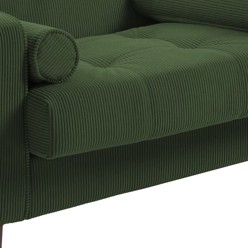 2 Set Modern Wide Armchair Corduroy Accent Chairs