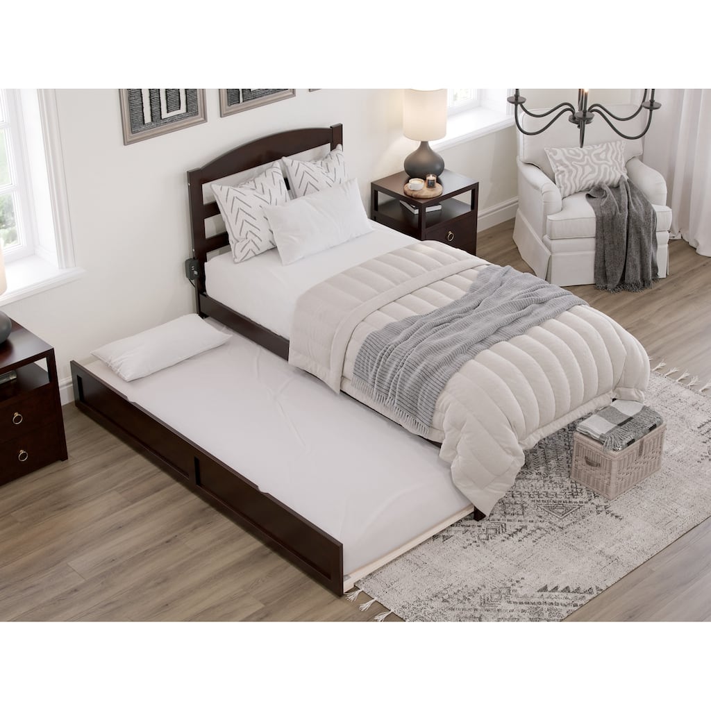 Warren Solid Wood Platform Bed with Twin XL Trundle
