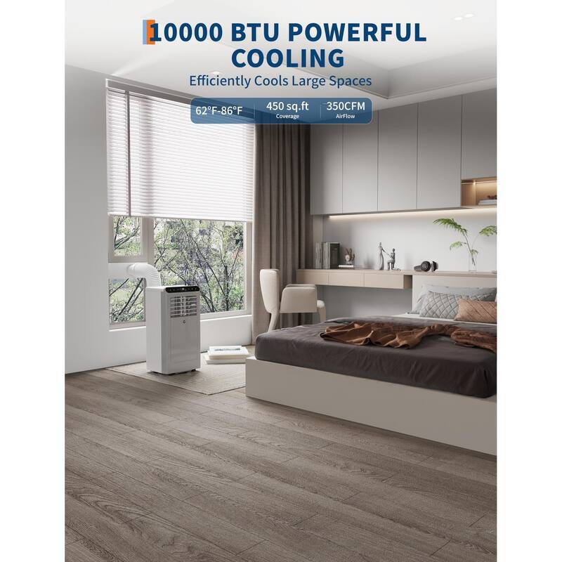 10000 BTU Portable Air Conditioner with Heater & Dehumidifier