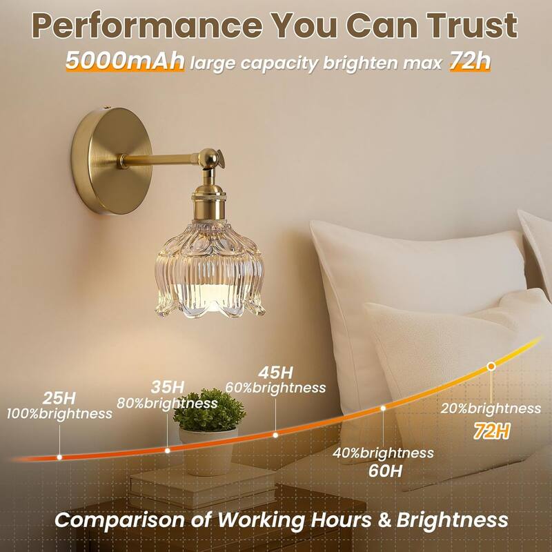 Set of 2 mounted light gold wall light brass,glass powered light