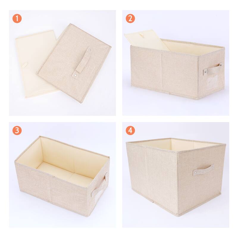 Storage Cube, Fabric Storage Bin with Handles for Shelves Closet, 1 Pack Foldable Storage Basket for Organizing Clothes Books