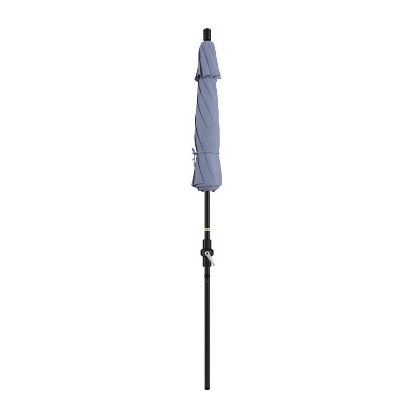California Umbrella 7.5' Sun Master Patio Umbrella Bronze Aluminum Pole Fiberglass Ribs Crank Lift Tilt Sunbrella Cilantro