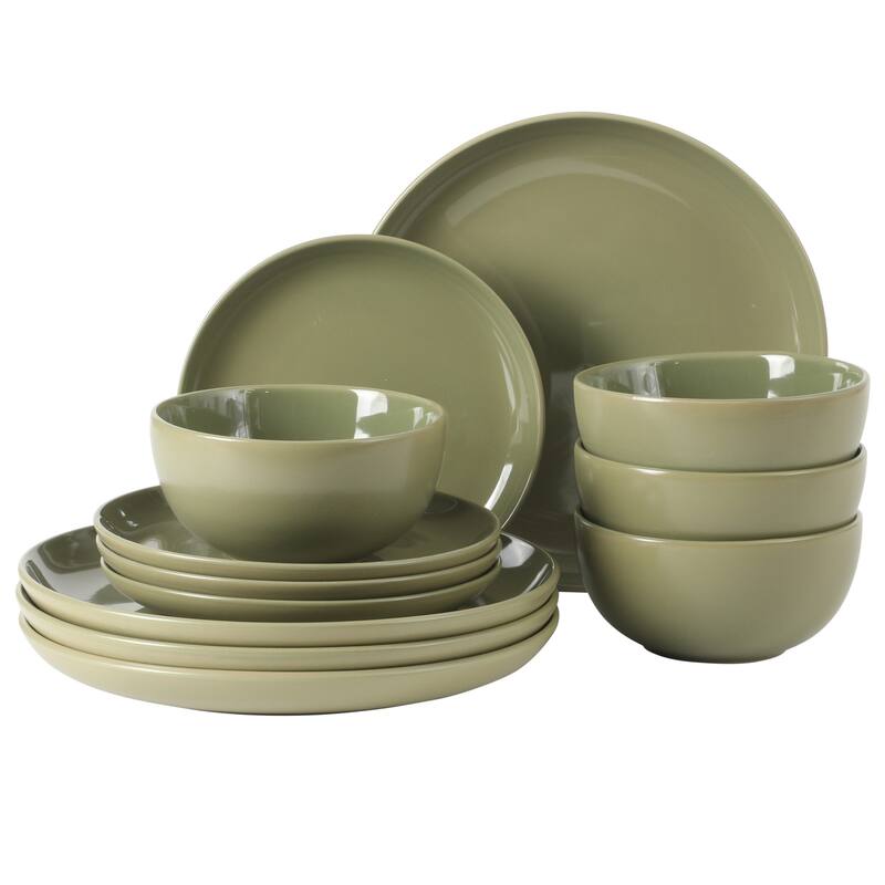 Gibson Home Rockaway 12pc Dinnerware set - Green